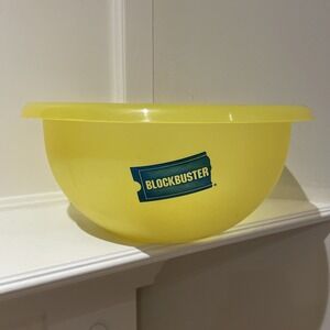 Blockbuster Video Popcorn Bowl Vintage Yellow